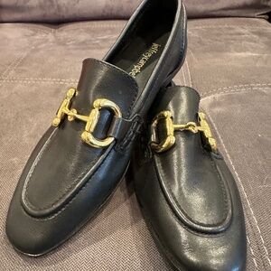 Jeffrey Campbell Black Leather Loafers